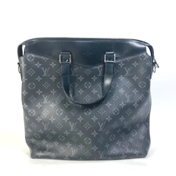 LOUIS VUITTON MonogramEclipse Thoth-Explorer Shoulder Bag Tote Bag Black - Picture 3 of 14